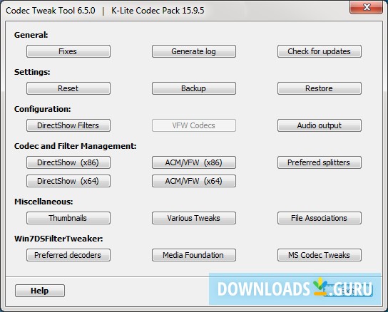K-Lite Codec Pack 17.6.7 instal the new version for mac