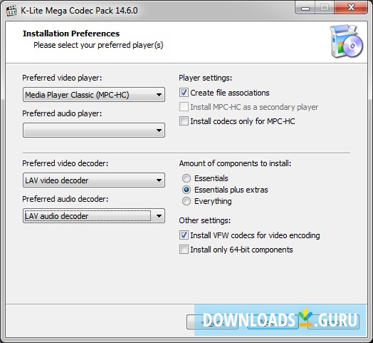 Download K-Lite Mega Codec Pack for Windows 10/8/7 (Latest version 2020) - Downloads Guru