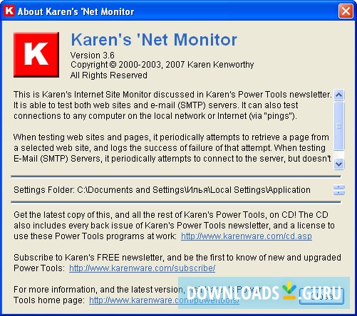 Karen's 'Net Monitor