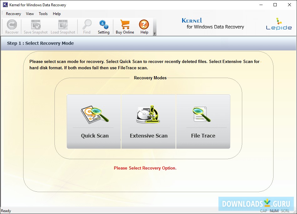 Selecting Recovery Mode