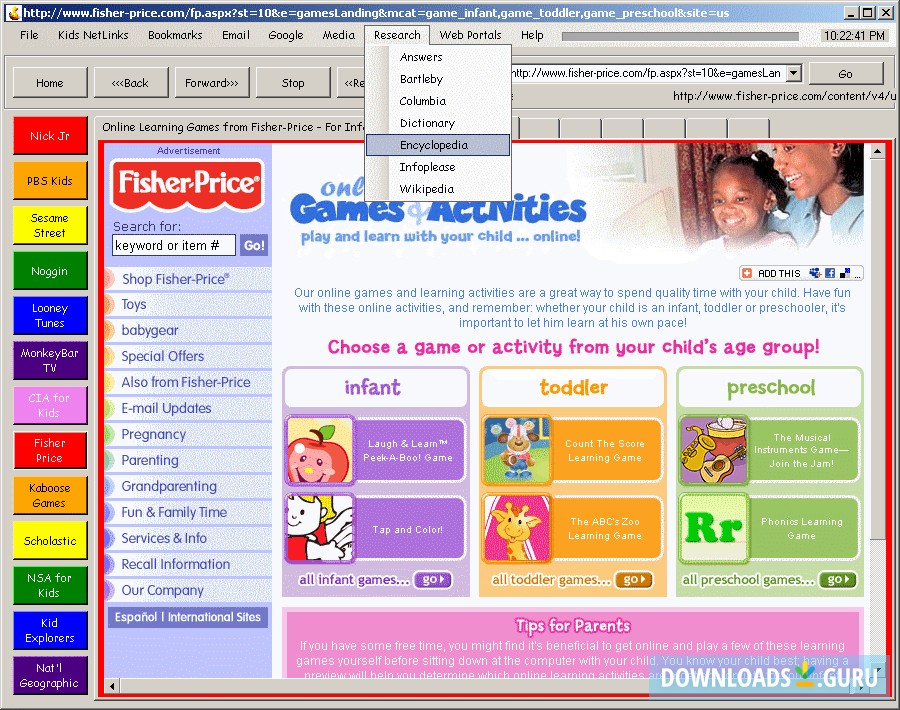 Kids NetLinks Extreme Browser