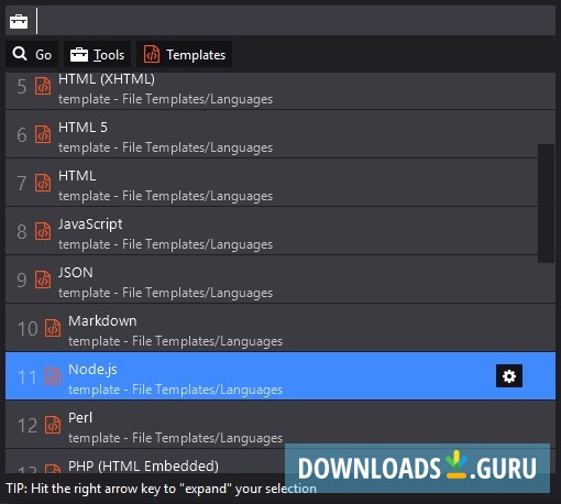 New File from Template