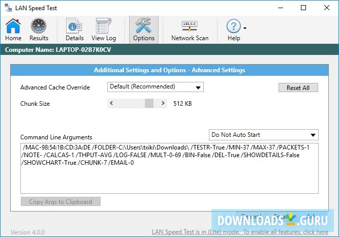 Settings and Options