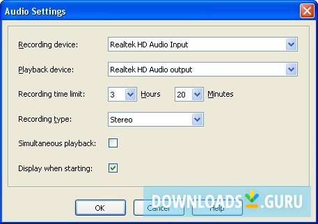 Audio Settings