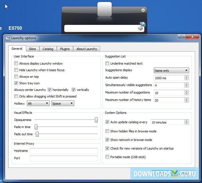 Configuration Window