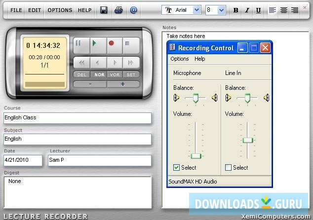 lecture recording software free download