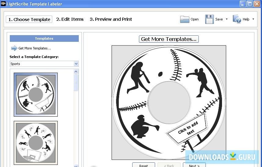 LightScribe Template Designs - Sports Pack