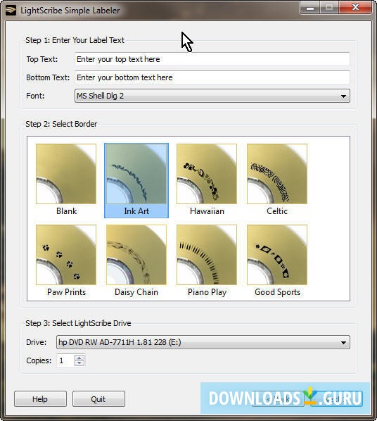 lightscribe windows 7