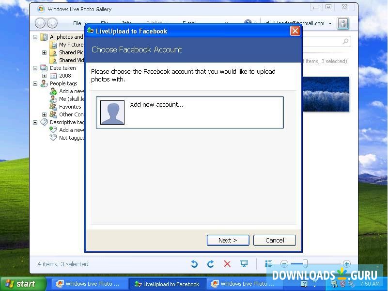 LiveUpload to Facebook