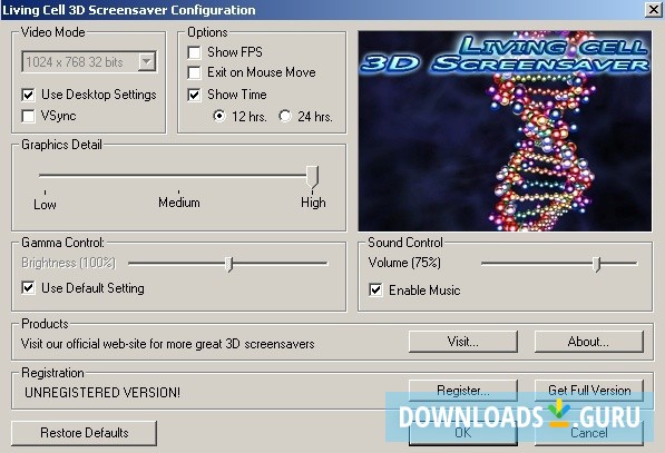 Living Cell 3D Screensaver