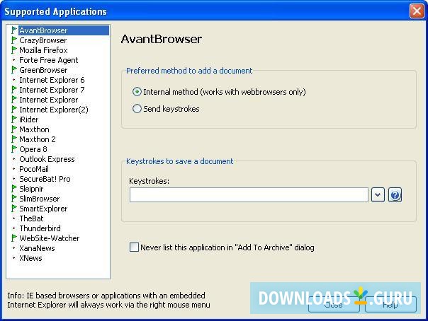 Supported web browsers