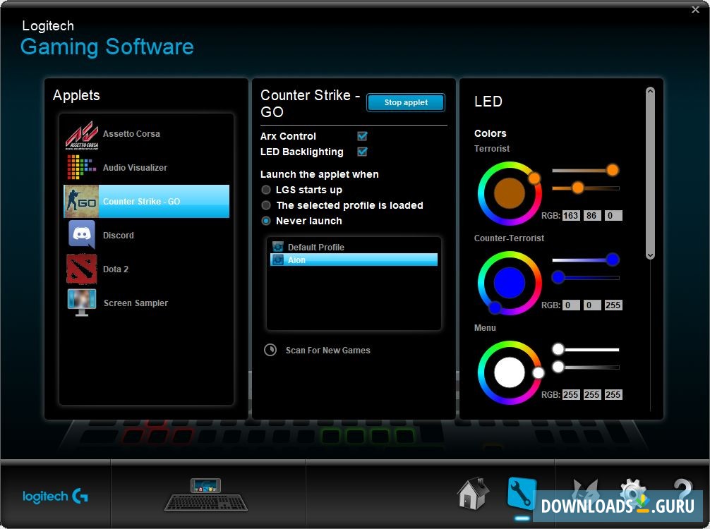 logitech gaming software previous versions