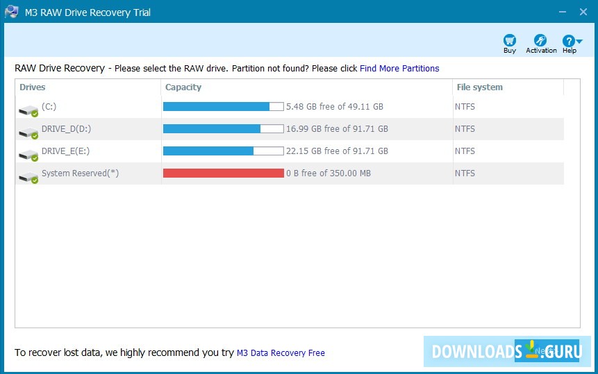M3 RAW Drive Recovery