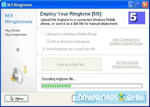 Ringtone is being encoded