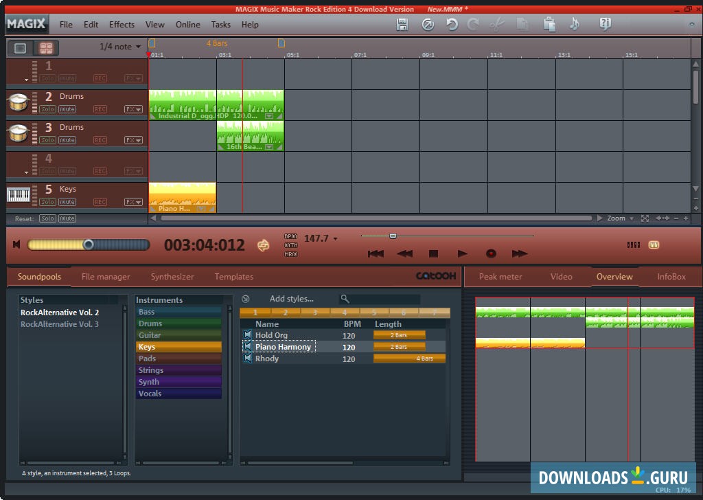 acid pro 8 importing music maker project