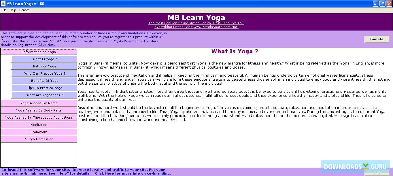 MB Free Learn Yoga