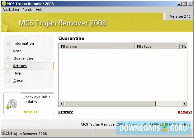 MCS Trojan Remover 2008