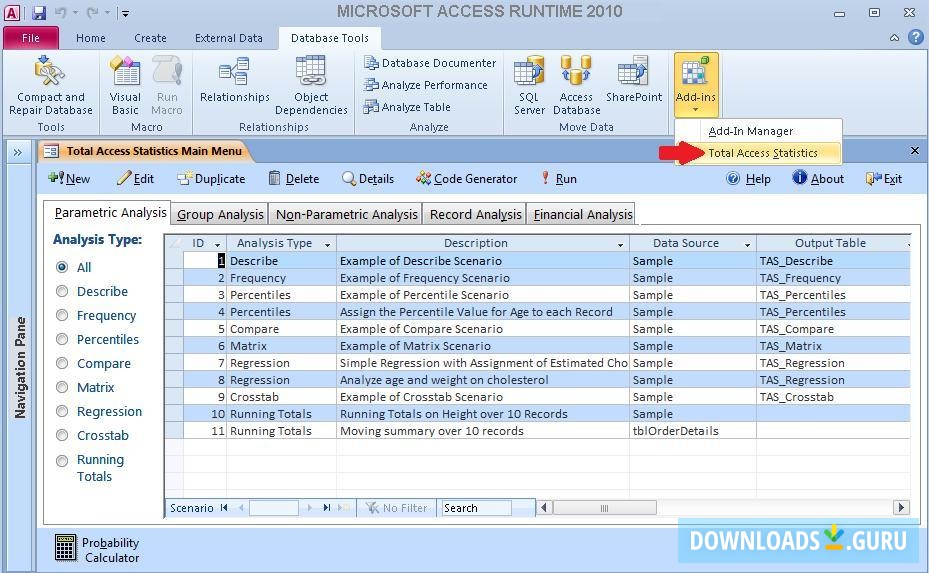 uninstall access runtime 2010