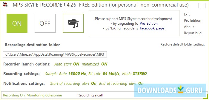 MP3 Skype Recorder