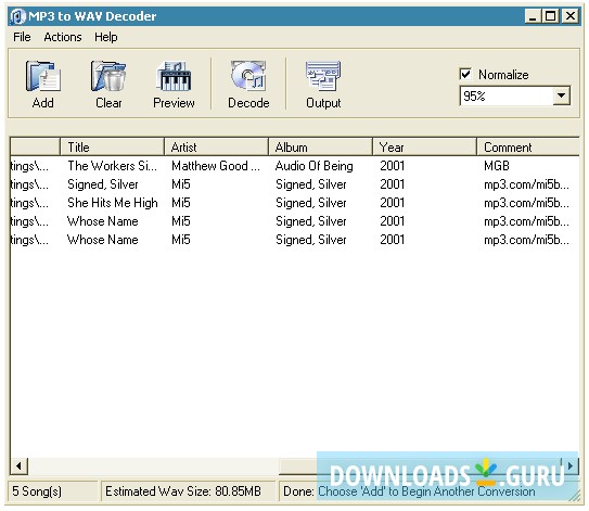mp3 normalizer 1.03.05