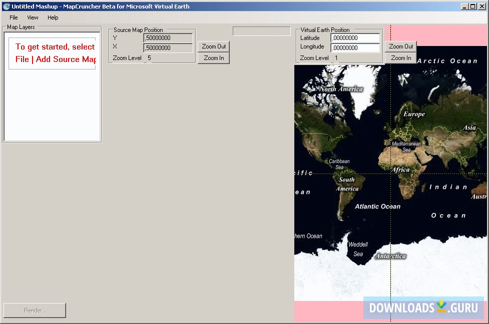 MSR MapCruncher for Virtual Earth