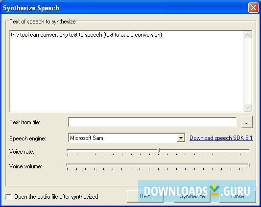 Text to speech converter
