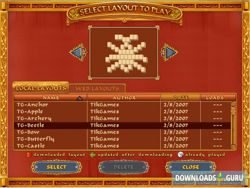 Select your layout to play