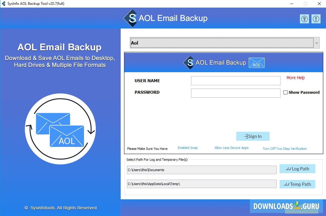 MailConverterTools AOL Mail Backup
