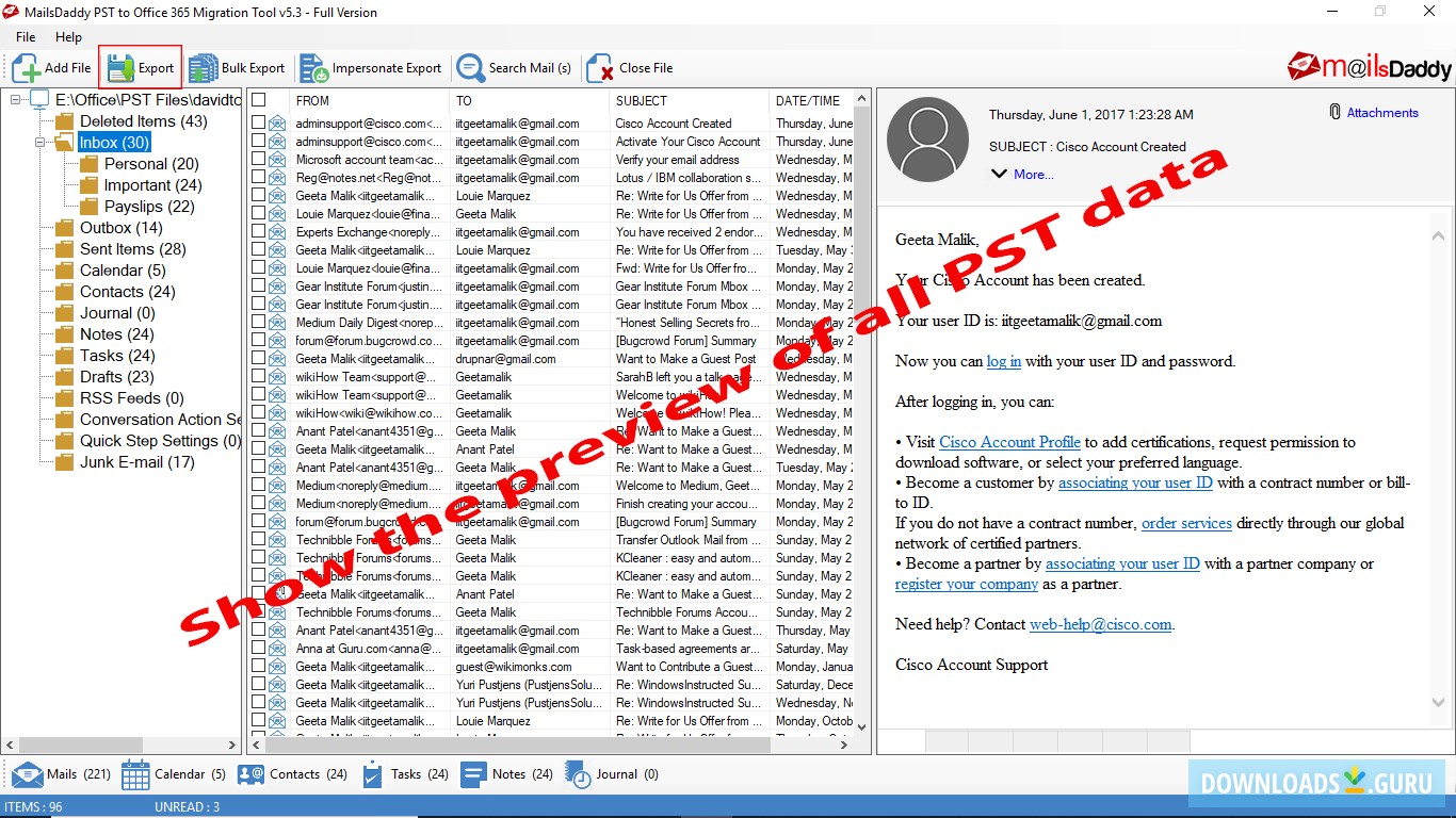 MailsDaddy PST to Office 365 Migration Tool