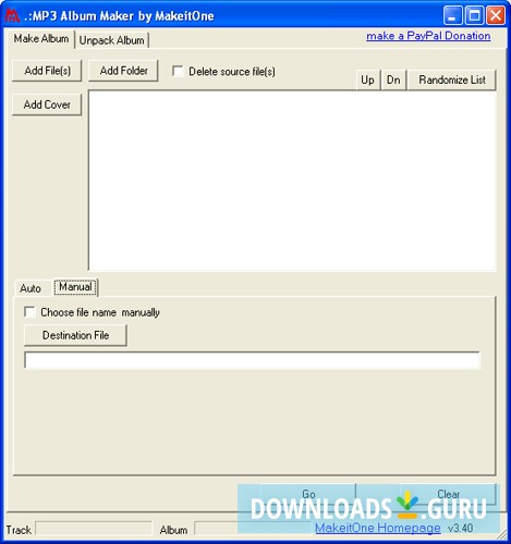 Make Album Manually Option