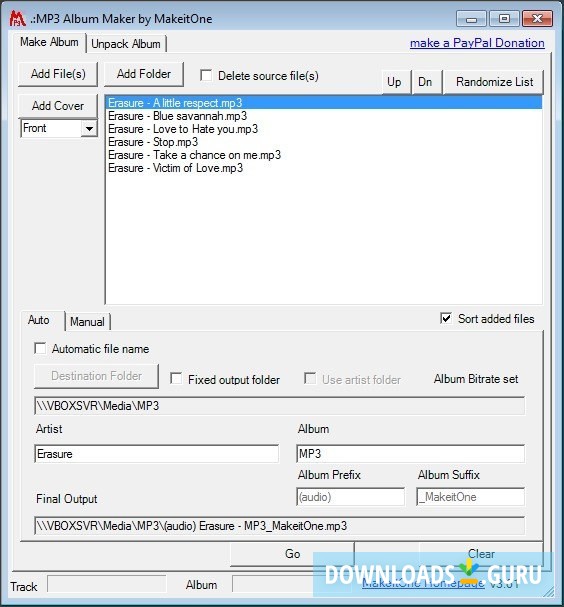 MakeitOne MP3 Album Maker
