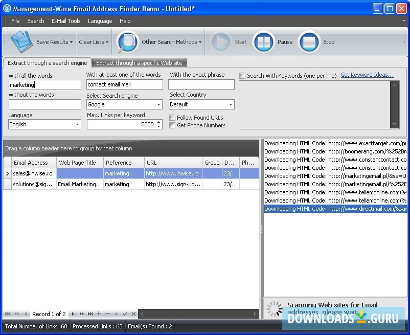 Management-Ware Email Address Finder