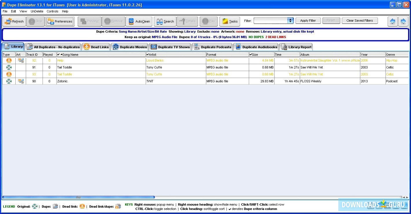 MarkelSoft Dupe Eliminator for iTunes
