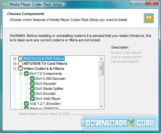 Installation Choose components