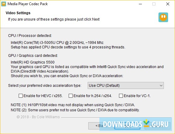 how to use media player codec pack