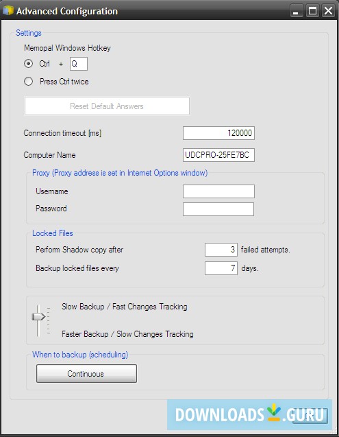 Advanced configuration