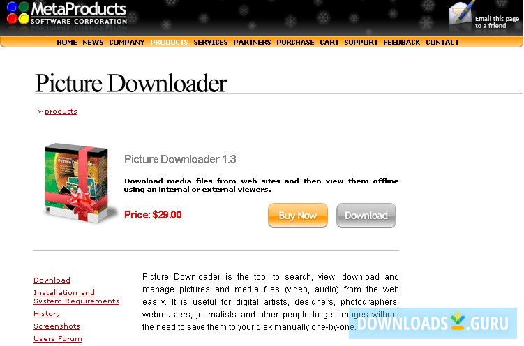 MetaProducts Picture Downloader