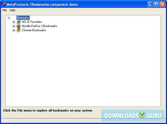 MetaProducts TBookmarks Demo