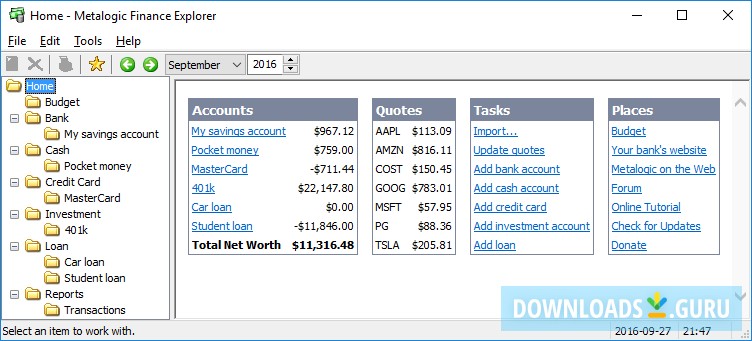 Metalogic Finance Explorer