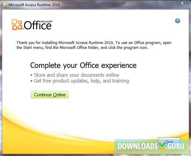 microsoft office access runtime 2010
