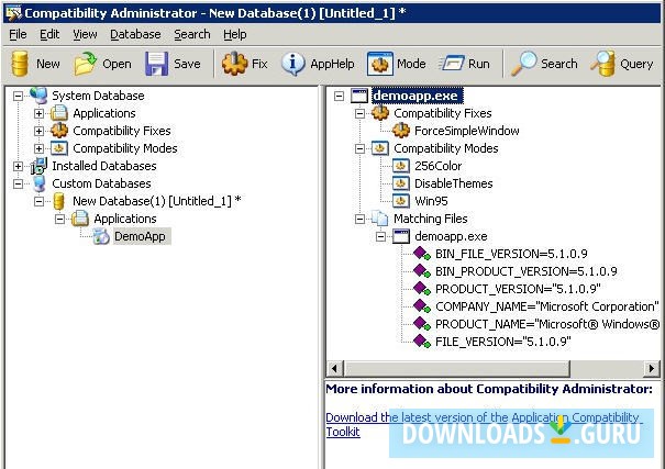 Microsoft Application Compatibility Toolkit Main Window 15520 650x200 