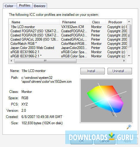 Color Profiles Settings