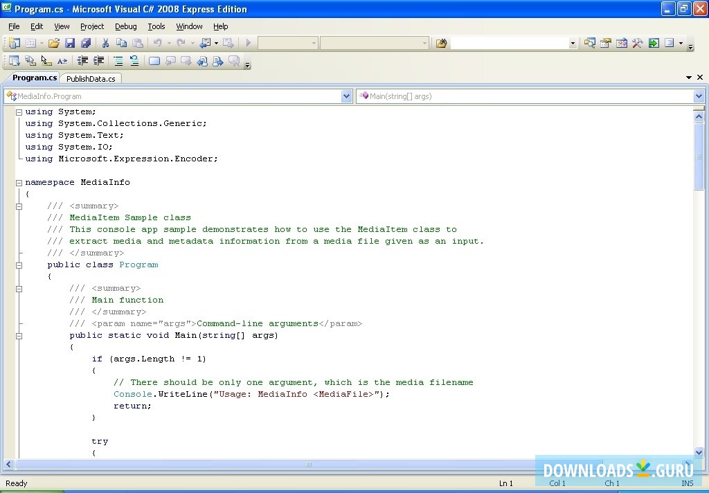 Media info - program