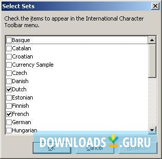 Microsoft Office 2003 International Character Toolbar