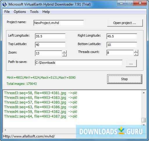 Microsoft VirtualEarth Hybrid Downloader