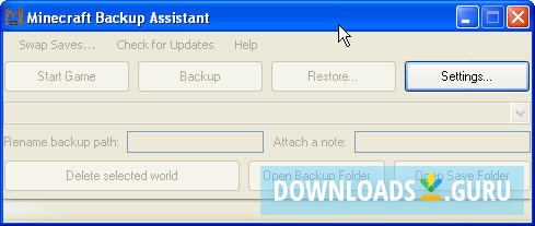 Minecraft Backup Assistant
