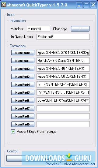 Minecraft QuickTyper