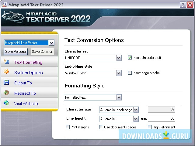 Miraplacid Text Driver SDK