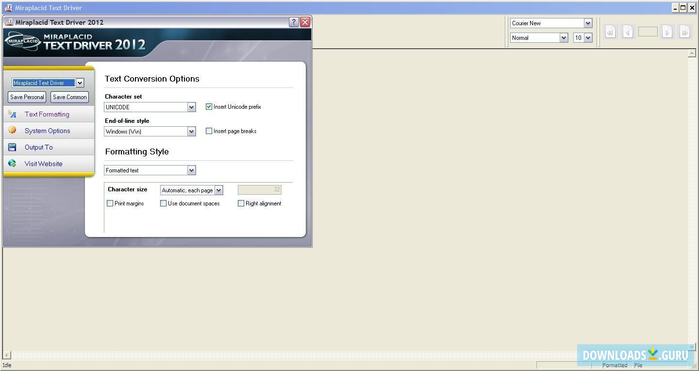 Miraplacid Text Driver
