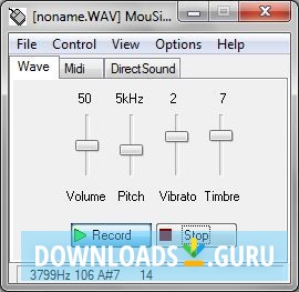 Main Window - Wave tab